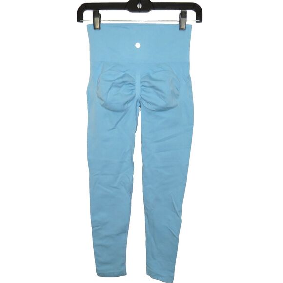 Halara Seamless Flow Blue Tummy Control Scrunch Butt Lifting Leggings XS - Picture 6 of 6